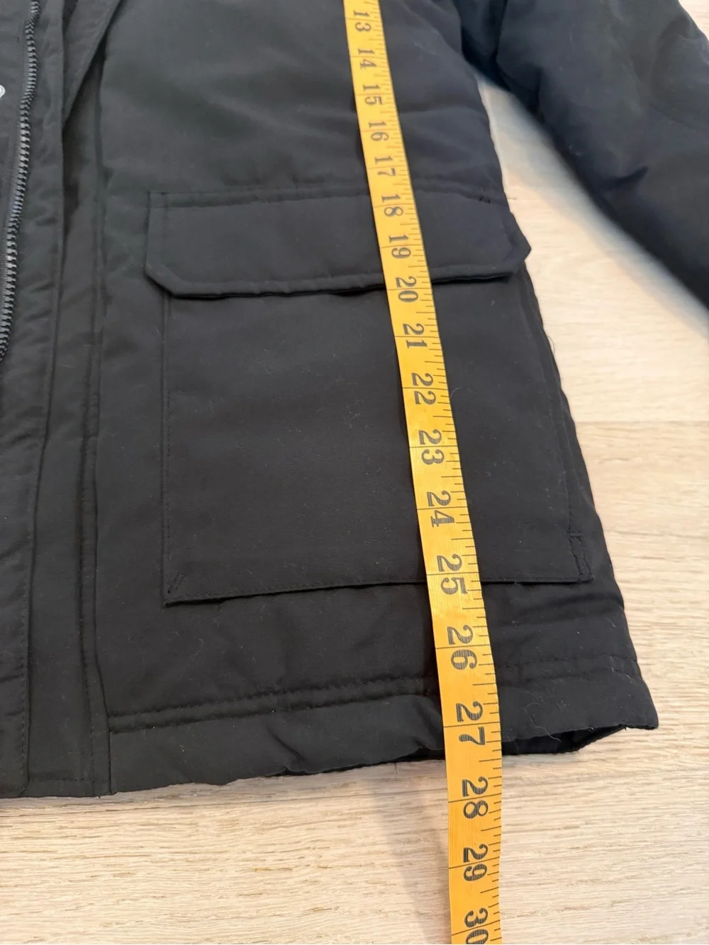 Old Navy Girls Black Hooded Puffer Coat Size 14-16